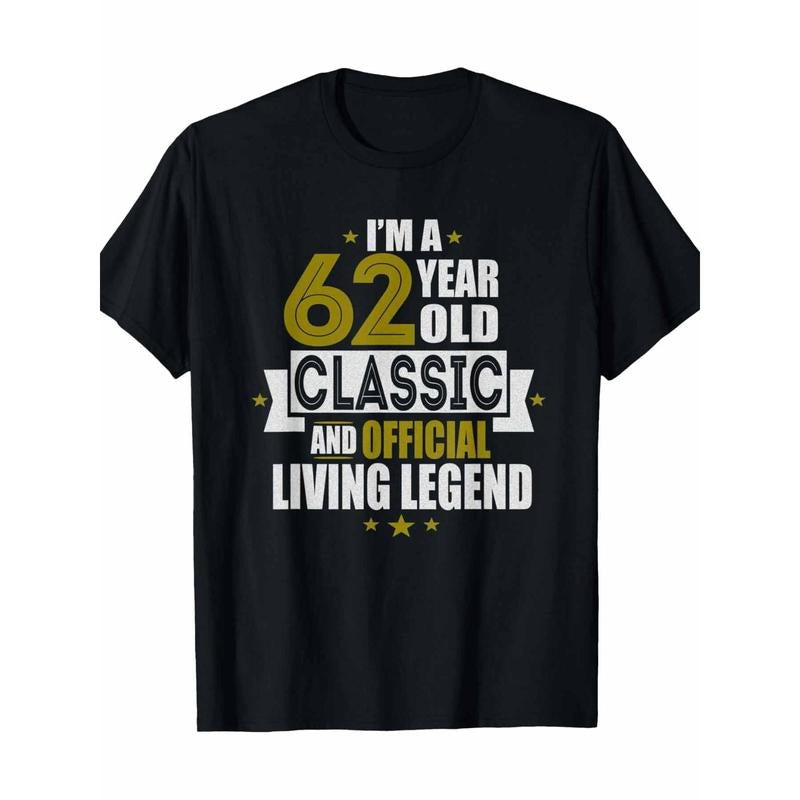 Classic & Official Living Legend - Men's 100% Cotton T-Shirt, Short Sleeve, Crew Neck, Geometric Print | Casual All-Season Wear Made in USA
