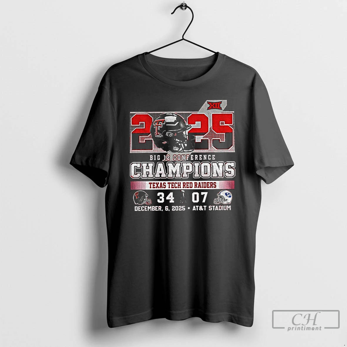 Classic 2025 Big 12 Conference Champions Texas Tech Red Raiders 34 Byu Cougars 07