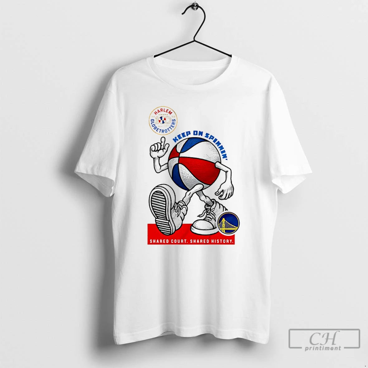 Classic Golden State Warriors X Harlem Globetrotters Keep On Spinning