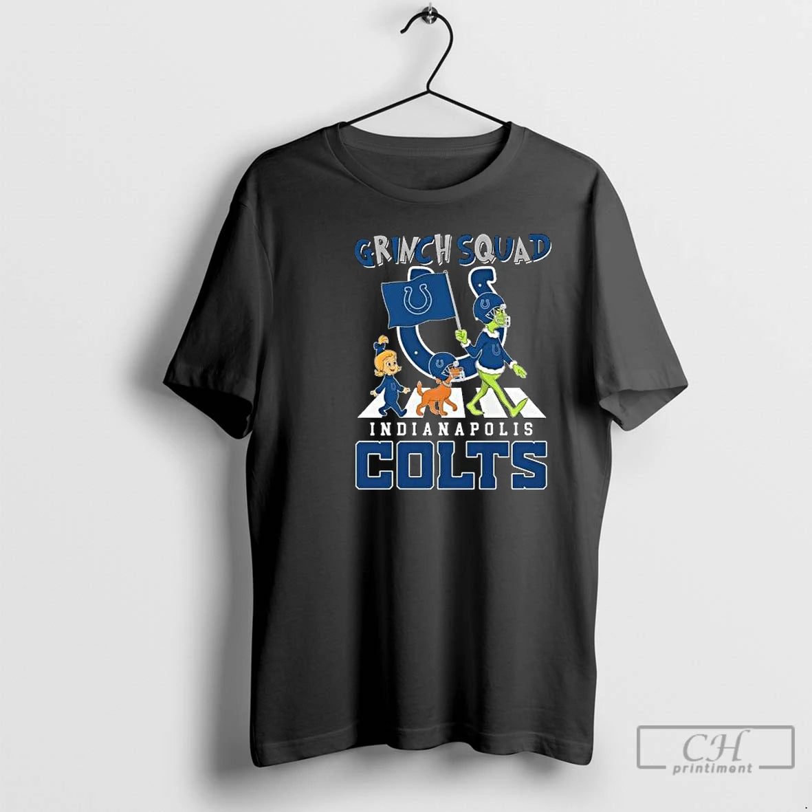 Classic Grinch Squad Abbey Road Indianapolis Colts Football Circle Black