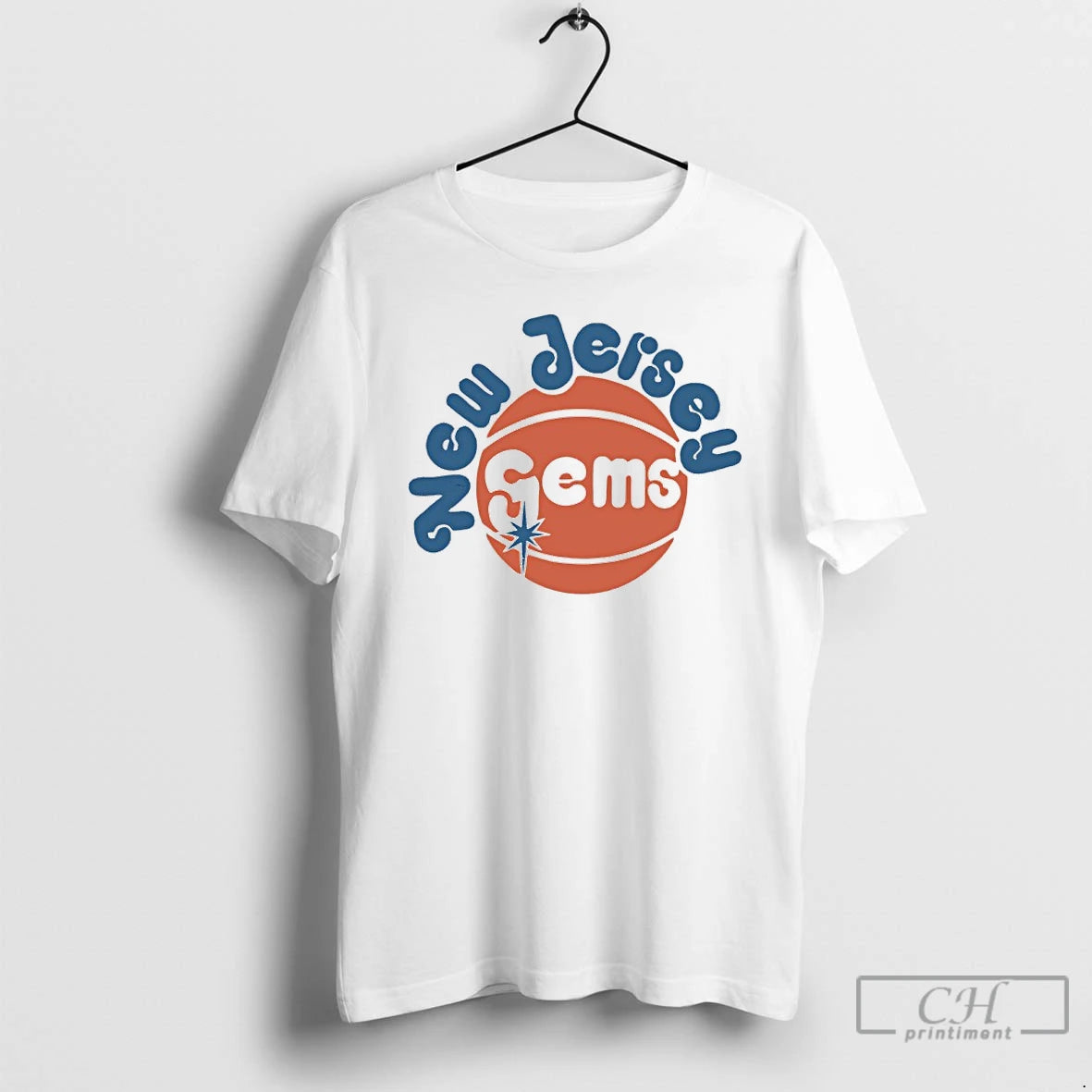 Classic New Jersey Gems Basketball Logo