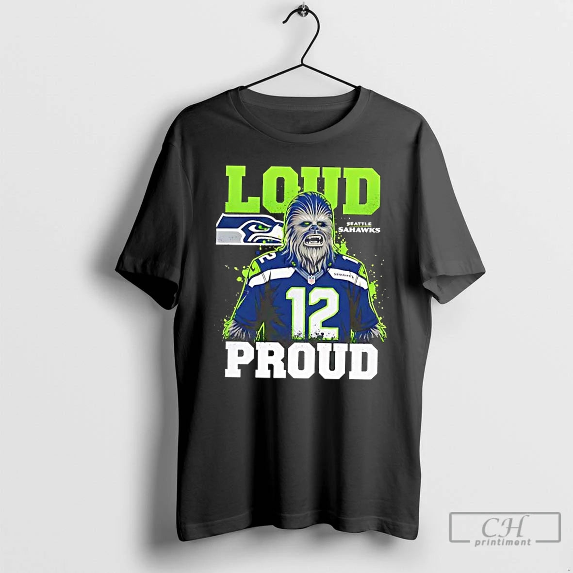 Classic Seattle Seahawks Chewbacca Loud Proud Football Fan