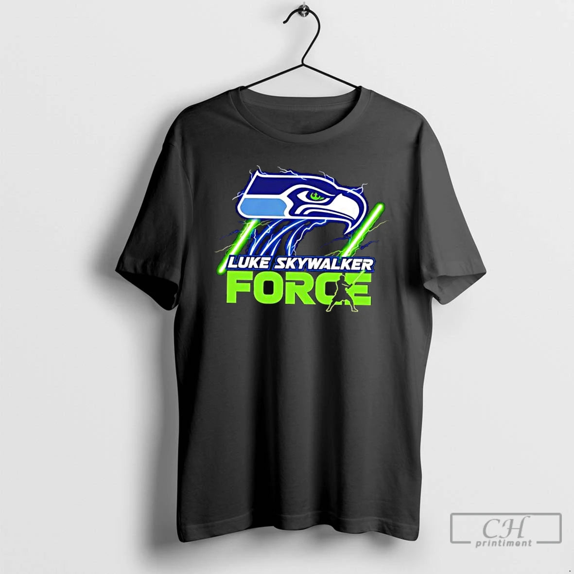 Classic Seattle Seahawks Luke Skywalker Force Of Football Fan