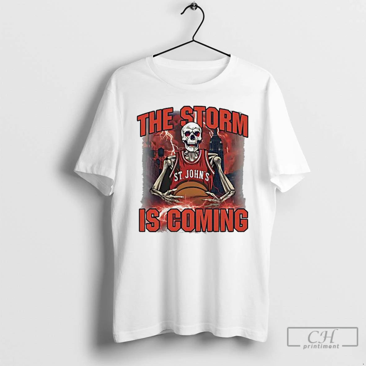 Classic The Storm Is Coming St Johns Basketball Skeleton