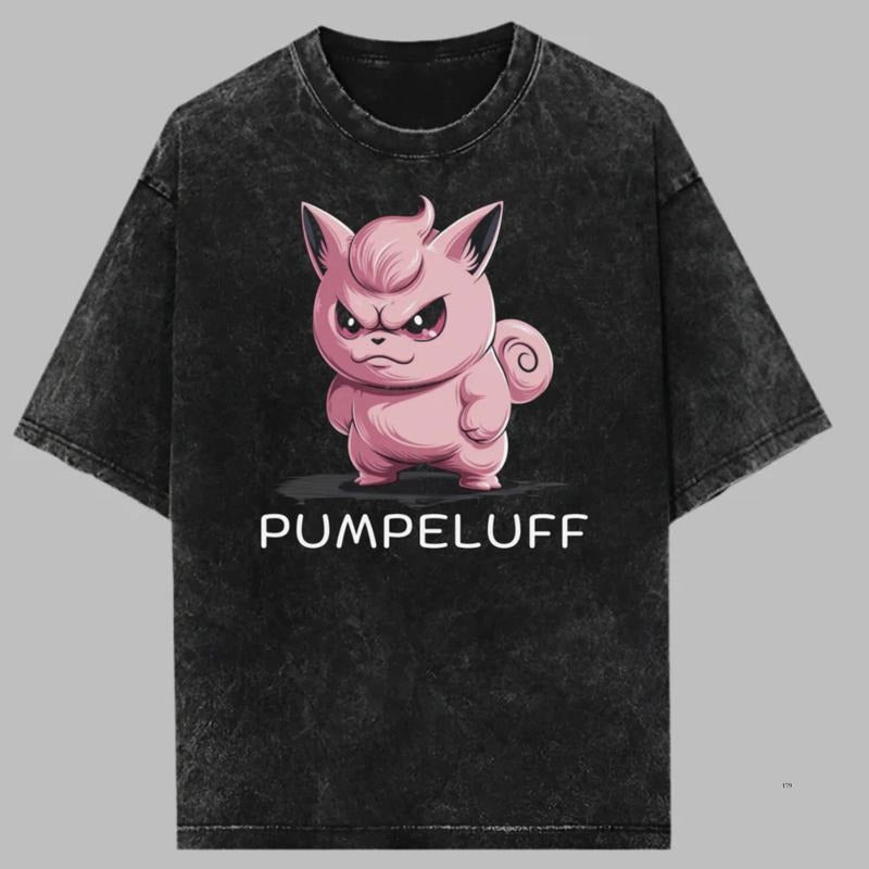 Clefairy Vintage Tee, Pokemon Graphic Tee, Pumpeluff T-Shirt, Gym Shirt, Anime Shirt, Gift For Anime Fans, Menswear Womenswear Top