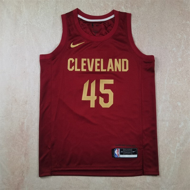 Cleveland Cavaliers #45 Donovan Mitchell Hot Press Cavaliers Style 4