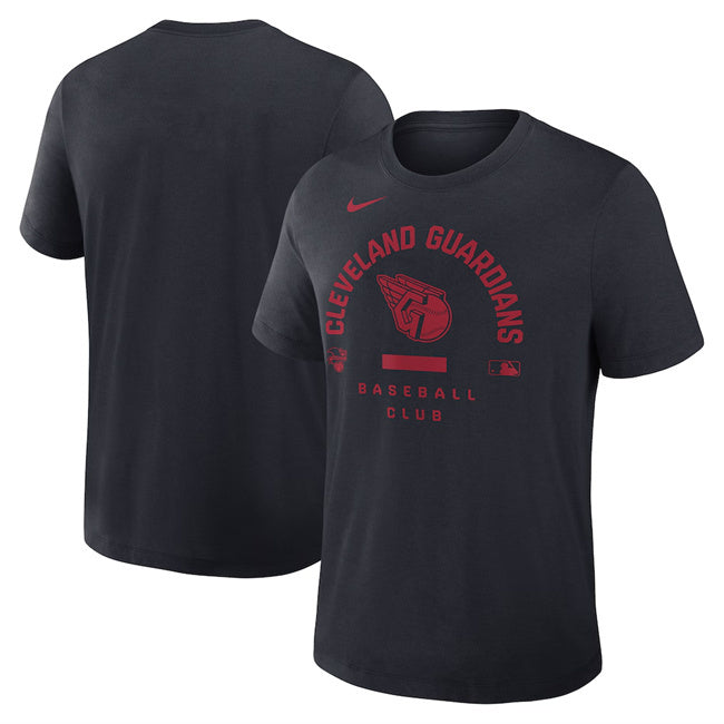 Cleveland Guardians Black Collection Early Work Tri-Blend Dri-FIT T-Shirt