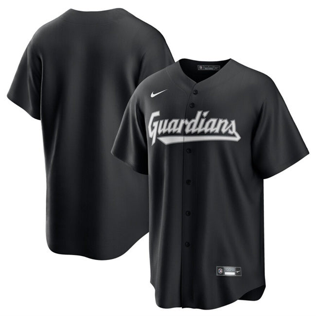 Cleveland Guardians Blank Black Lights Out Limited Stitched Baseball Jersey
