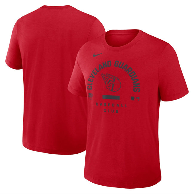 Cleveland Guardians Red Collection Early Work Tri-Blend Dri-FIT T-Shirt