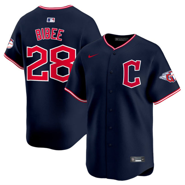 Cleveland Guardians #28 Tanner Bibee Navy 2025 Alternate Limited Stitched