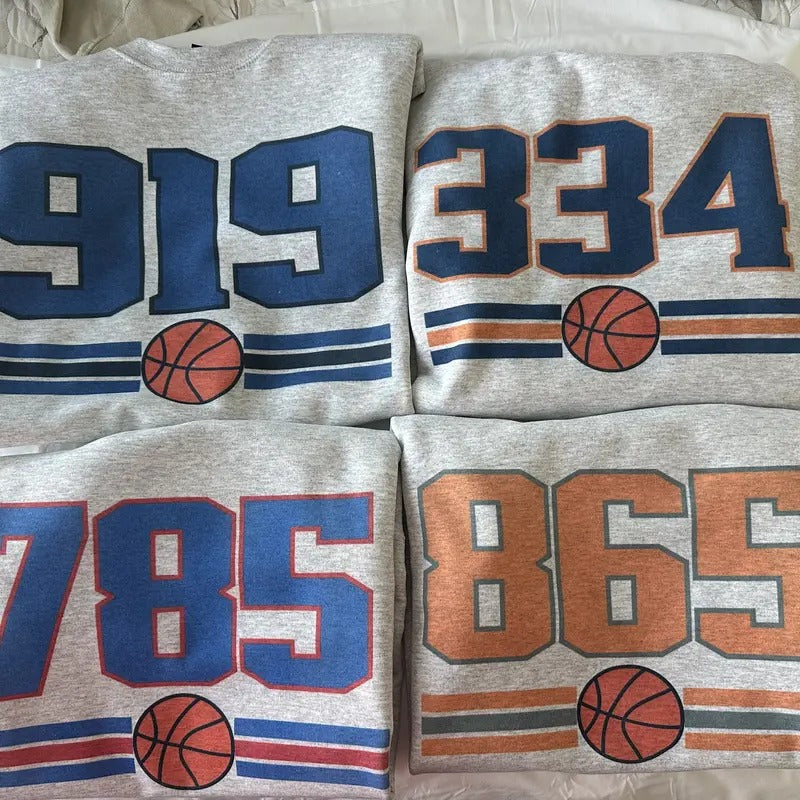 College Basketball Area Code Sweatshirt Comfy Sweatshirt T-Shirts, Hoodie | WearSparks.com