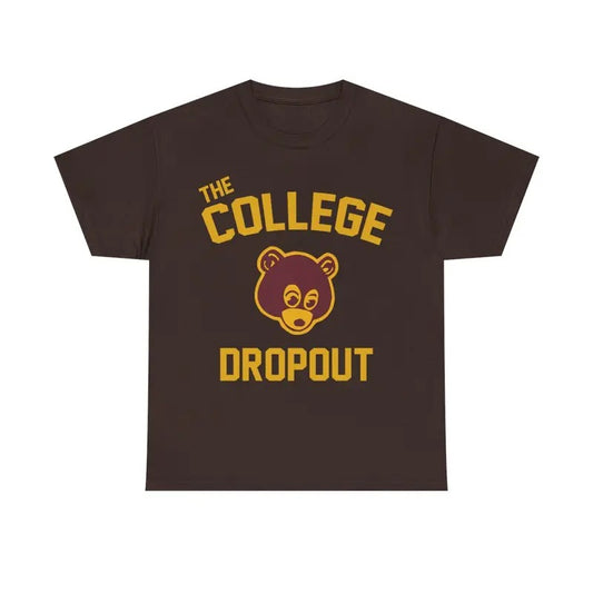 "College Dropout" Inspired Graphic Tee Menswear Retro Shirt T-Shirt Top Vintage Comfy Classic Cotton Casual Tshirt Streetwear