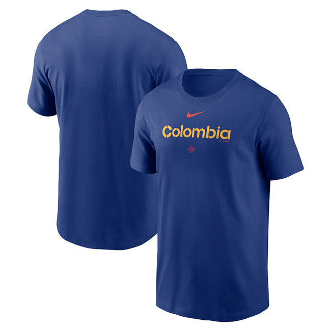 Colombia Baseball Royal 2026 World Baseball Classic Wordmark T-Shirt