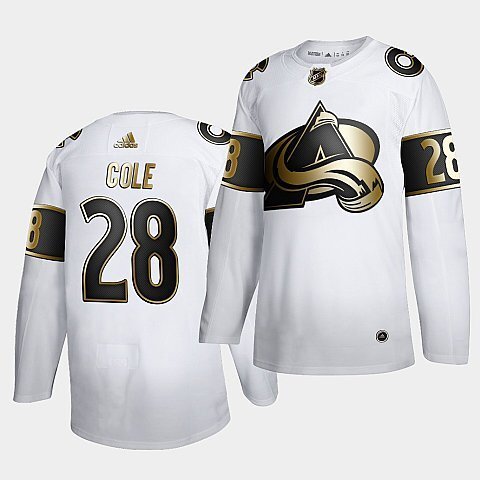 Colorado Avalanche #28 Ian Cole Golden Edition White Limited 2019-20 Jersey