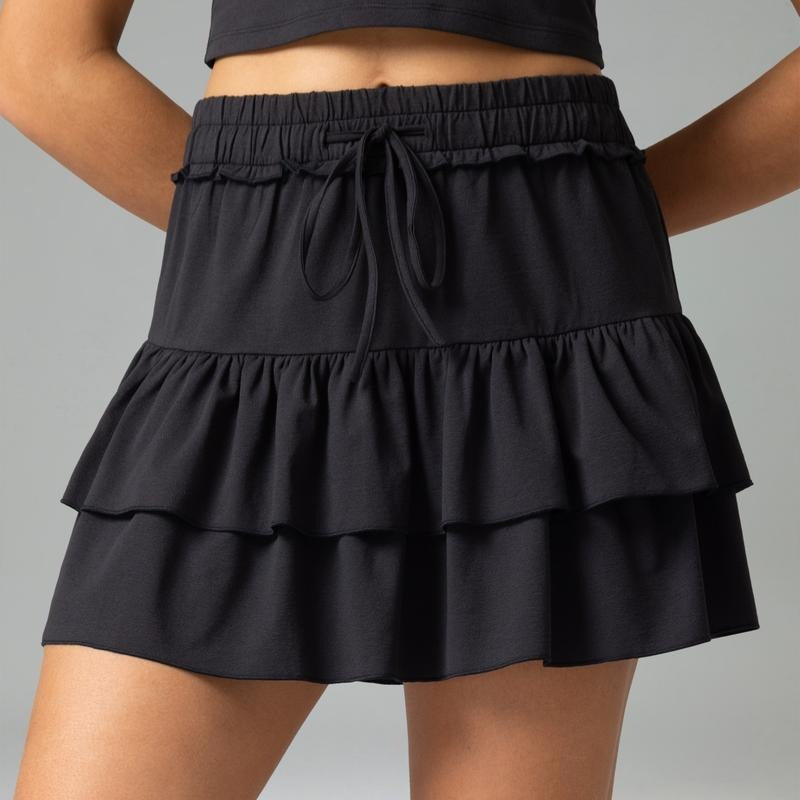 Colorfulkoala Women's Sorona Sweet-Sport 3-Layer Skirt with Built-in Safety Shorts