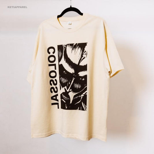 'Colossal' Attack on Titan Graphic Tee Anime Manga Inspired Mens Womens Unisex Clothing Cotton AOT T-Shirt Classic Menswear