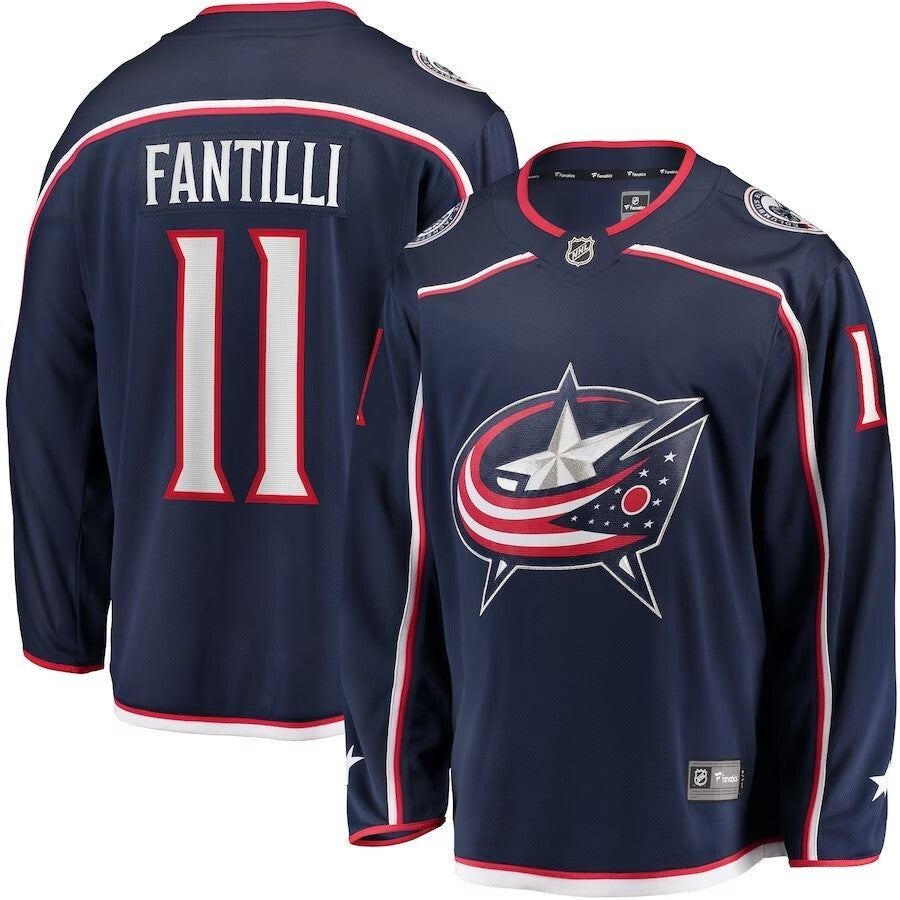 Columbus Blue Jackets #11 Adam Fantilli Home Breakaway Player Jersey - Navy
