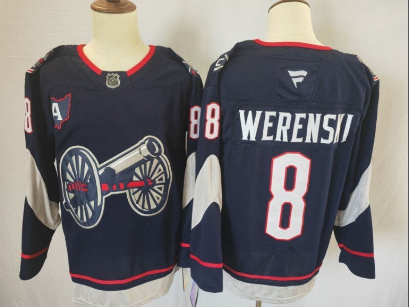 Columbus Blue Jackets #8 Zach Werenski Blue Jacket Style 2