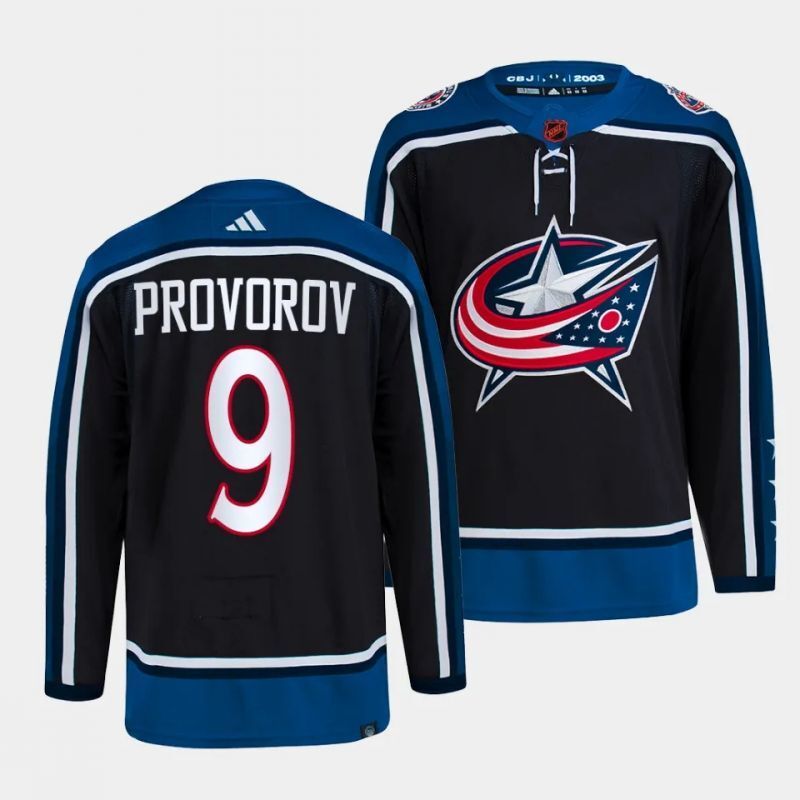 Columbus Blue Jackets #9 ivan provorov reverse retro 2.0 authentic pro navy jersey