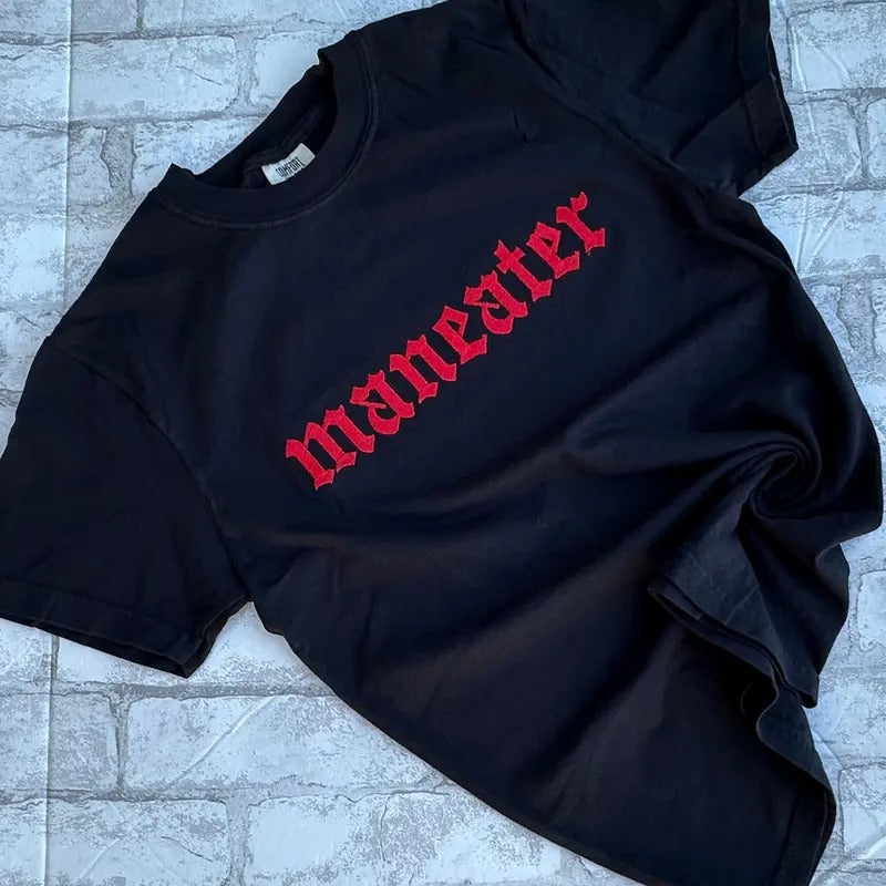 Comfort Colors - RED Maneater Embroidered T-shirt