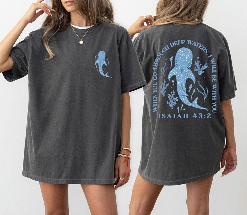 Comfort Colors Whale Shark T-shirt, Beachy,Shark , Jesus T-shirt, Beachy Tee, Beachy Tee, Summer T-shirt, Christian Ocean Shirt, Coconut Girl Top