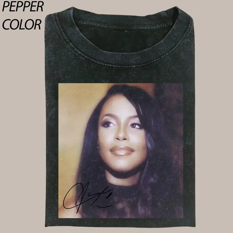 Comfort Colors Aaliyah T Shirt, Pop R&B Hip Hop Music Merch Shirt, Retro 90s Personalized Casual Unisex T-Shirt Womenswear Top