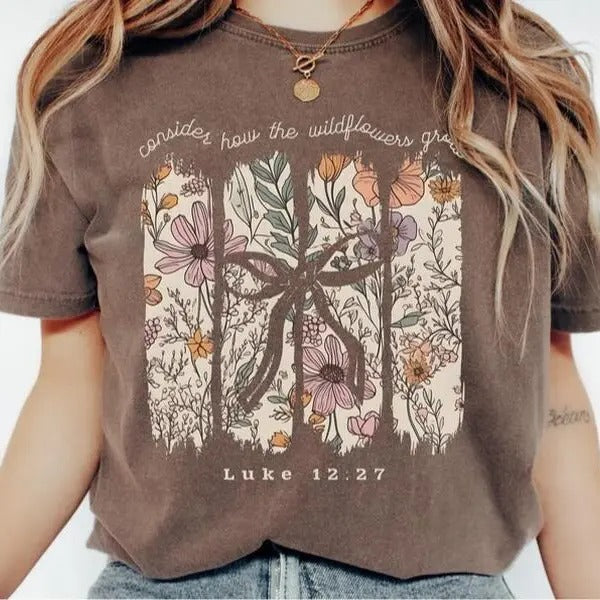 Comfort Colors Bible Verse Shirt, Cute Christian Shirt For Women, Gift For Friend Faith Tee Church Group Shirts Comfy Top