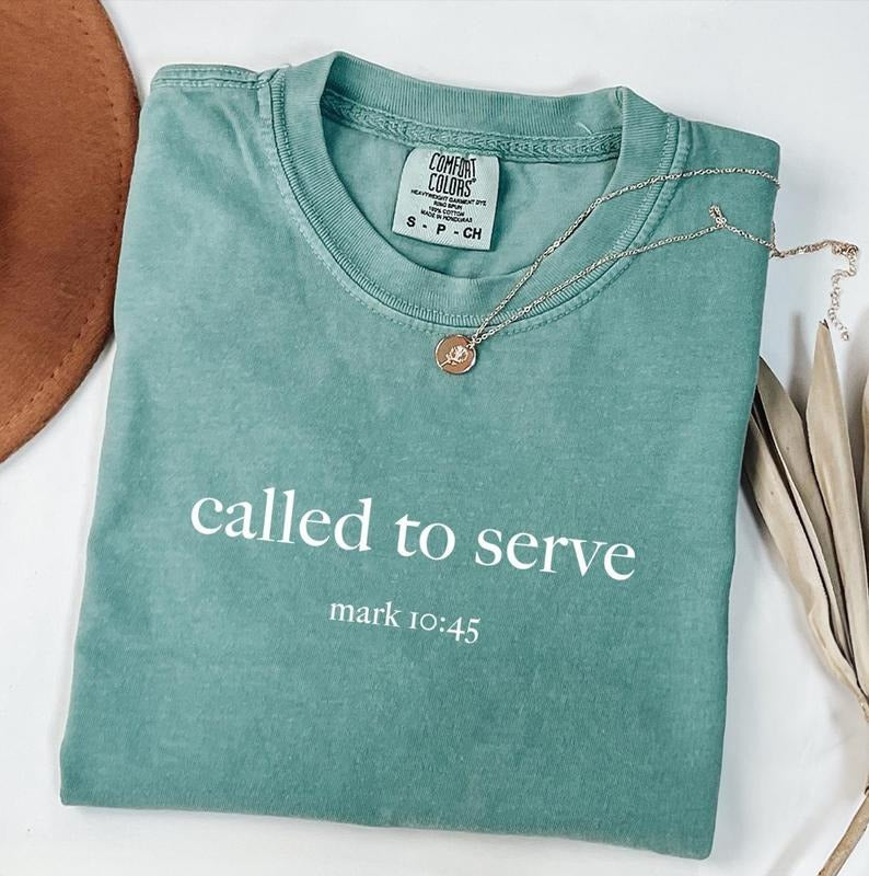 Comfort Colors Called To Serve Shirt, Bible Verse Shirt, Christian T-Shirt, Religious Shirt, God Lover T-Shirt
