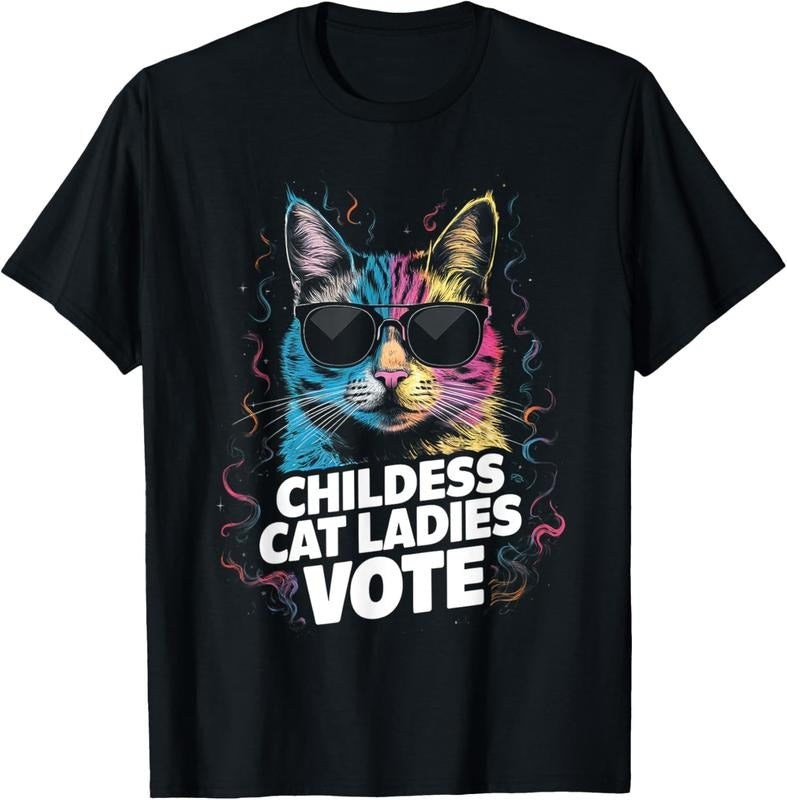 Comfort Colors Childless Cat Ladies Vote T-Shirt, Cat Lover Shirt