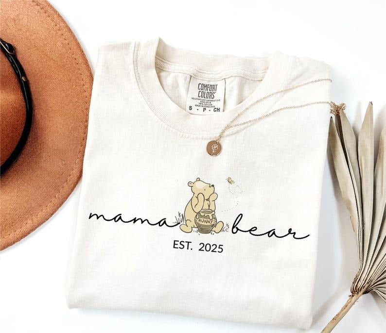 Comfort Colors Custom Mama Bear Shirt, Mama Shirt, Mama Shirt, Gift for Mom, Gift for Grandma, Mothers Day Shirt