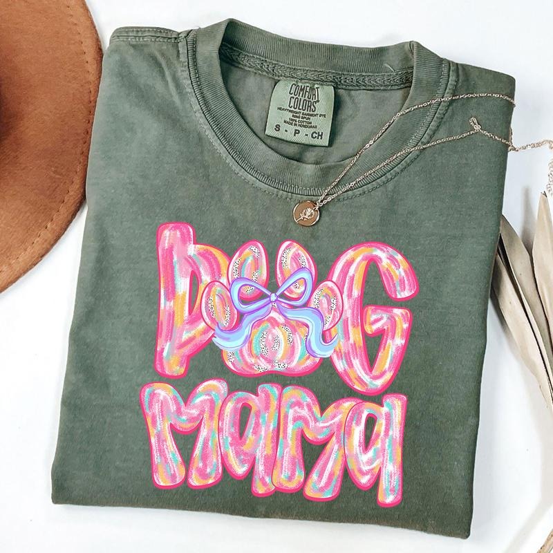 Comfort Colors Dog Mama Tee, Fur Mama Shirt, Dog Lover T-Shirt, Dog Mom Gift