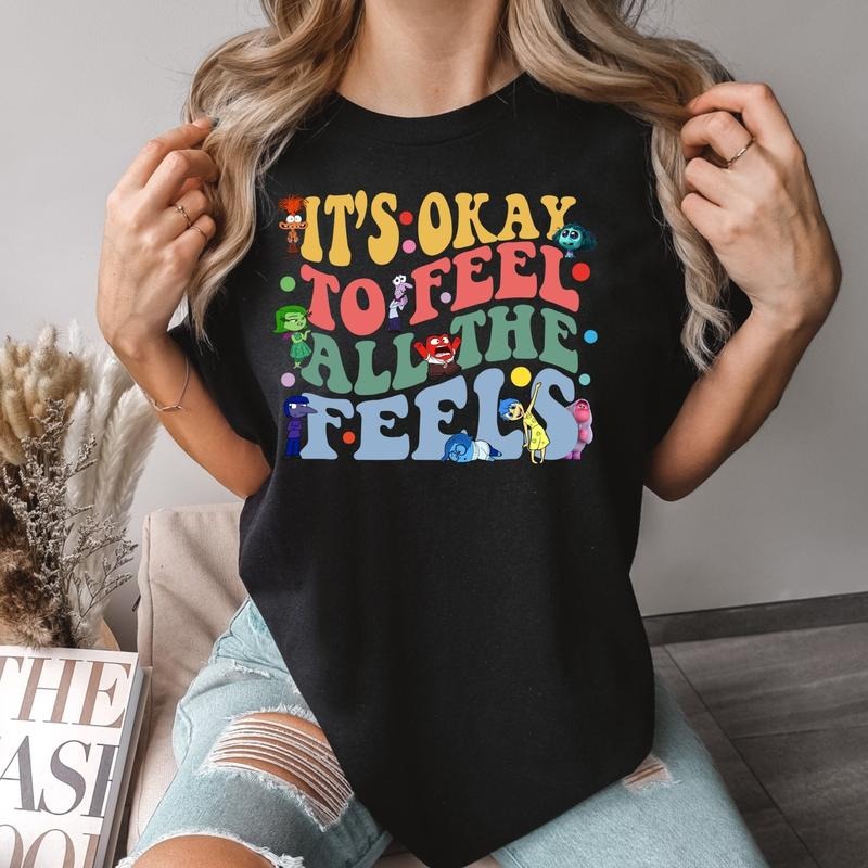 Comfort Colors It's Okay To Feel All The Feels Shirt, Mental Health Shirt, Inclusion Shirt, Speech Therapy