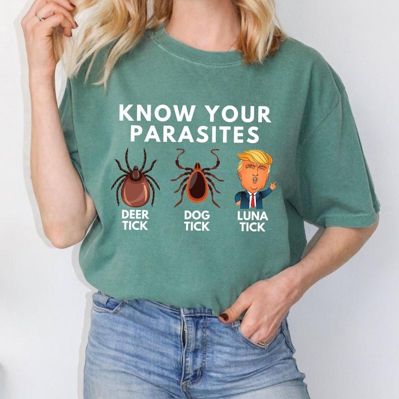 Comfort Colors Know Your Parasites Shirt, Anti Trump T-shirt, Vote Shirt, Kamala Harris Shirt, Vote Removes Shirt