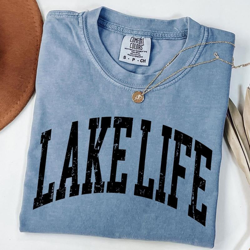 Comfort Colors Lake Life T-Shirt, On The Lake Shirt, Travel Lover T-Shirt, Gift For Adventurer, Vacation & Camper Clothing, Camper Apparel