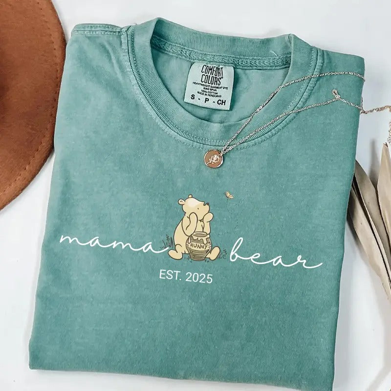 Comfort Colors Mama Bear Est 2025 Shirt, Mama Shirt, Gift for Mom, Gift for Grandma, Mothers Day Gift, New Mom Tee