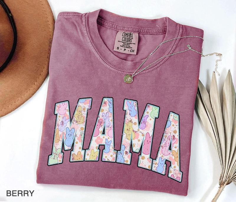 Comfort Colors Mama Easter Shirt, Easter Shirt for Mom, Easter Mama Shirt, Easter Bunny Tshirt, Spring Mama Shirt, Mom...