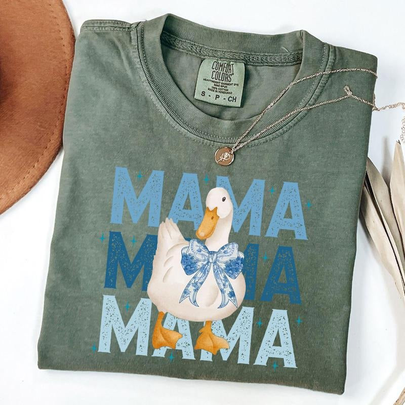 Comfort Colors Mama Goose Coquette Shirt, Goose Lover Shirt, Mother's Day Gift, Gift For Her, Unisex T-Shirt
