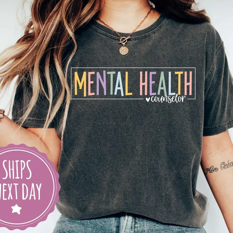 Comfort Colors Mental Health Counselor Shirt Mental Health Shirts Psychologist Shirt Counselor Gift Counseling Gifts- 118338