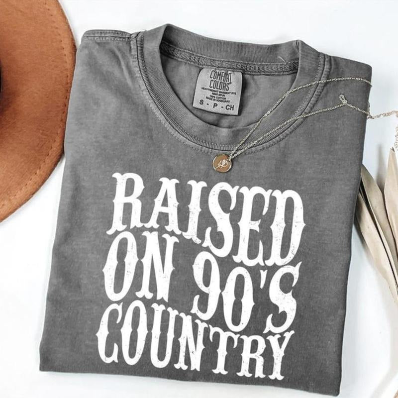 Comfort Colors Raised on 90s Country Shirt , Retro 90's Country , Nashville Shirt, Country Music Lover Shirt, Southern Farm Fall T-Shirt