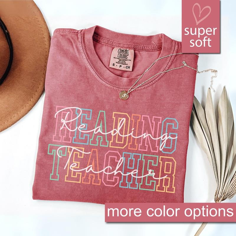 Comfort Colors Reading Teacher Shirt, Reading Team, Librarian Shirt, Library Tee, Reading T-shirt, Book Shirts, Book T-Shirt