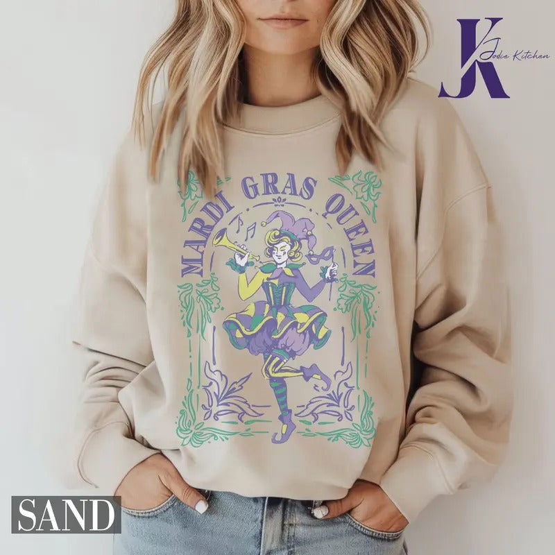 Comfort Colors Retro Mardi Gras Shirt, It's Mardi Gras Shirt, Women Mardi Gras Shirt, Mardi Gras Parade Gift, Louisiana Carnival Party Shirt