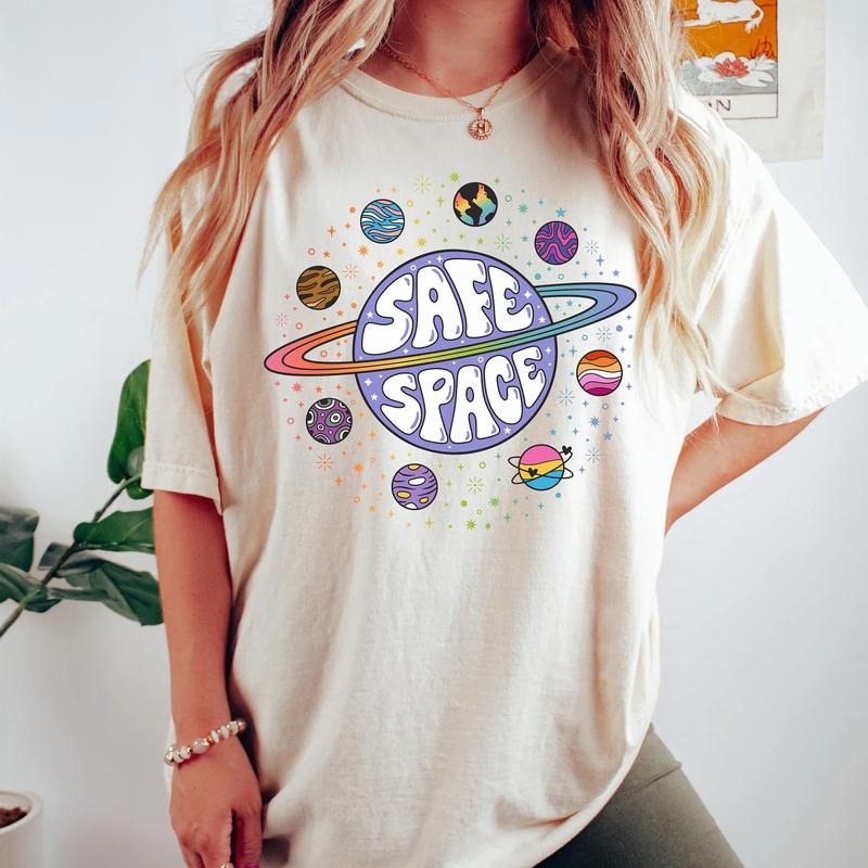 Comfort Colors Safe Space Shirt, LGBTQ Friendly Shirt, LGBTQ Support T-Shirt, Pride Month Shirt