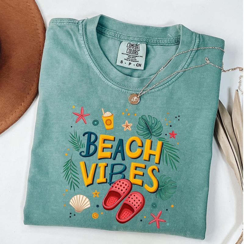 Comfort Colors Summer Vibes Tee, Hello Summer Shirt, Summer Vacation T-Shirt