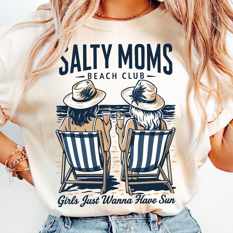 Comfort Colors The Beach Club Shirt T-Shirt, Summer Shirt, Retro Beach Girl T-Shirt, Funny Sarcastic Mom Shirt, Beach...