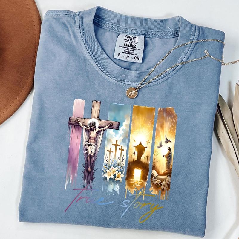 Comfort Colors True Story T-shirt, Christian Easter Shirt, He Is Risen Tee, Faithful Shirt, Bible Verse TShirts, Religious Gift