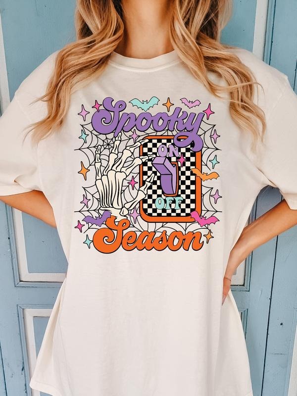 Comfort Colors Turn On Spooky Season Shirt, Crewneck Sweatshirt