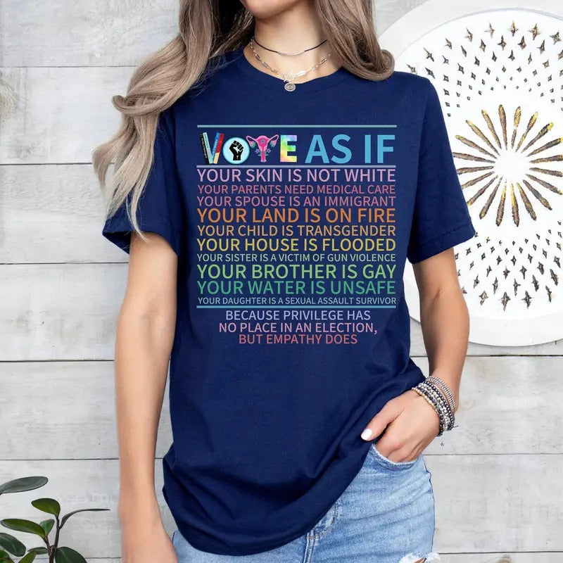 Comfort Colors Vote As If Shirt, Election Shirt,Voter T-Shirt, Voting Tee,Vote Gift, Equality Shirt, Pro Choice Shirt