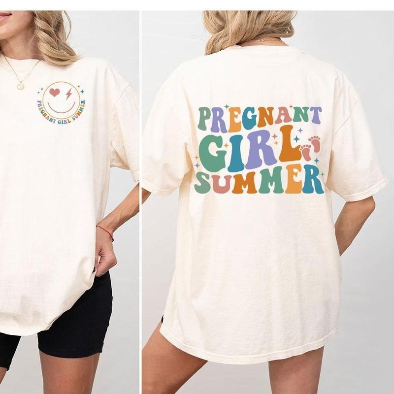 Comfort Pregnant Girl Summer Shirt, Retro Pregnant Girl Tshirt, Baby Announcement Shirt, Mom to Be Tee, Gift for New Mom, First Time Mom Tshirt, Pregnancy Reveal Tee, Baby Shower Gift, Mom Shirt. Pregnancy Gift for Mom, Funny Pregnant Shirt for Women