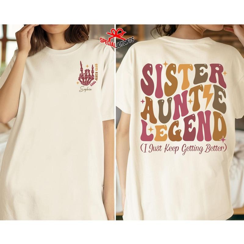 Cool Aunts Club Shirt, Sister Auntie Legend Tee, Auntie Shirt, Aunt to Be Gift, New Aunt Shirt, Mother's Day Gifts,BabyAnnouncement