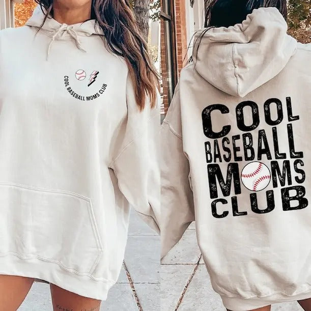 Cool Baseball Moms Club Sweatshirt, Baseball Mama Shirt, Baseball Mom Shirt, Baseball Season Shirt for Mom, Mothers Day Gift For Sports Mom